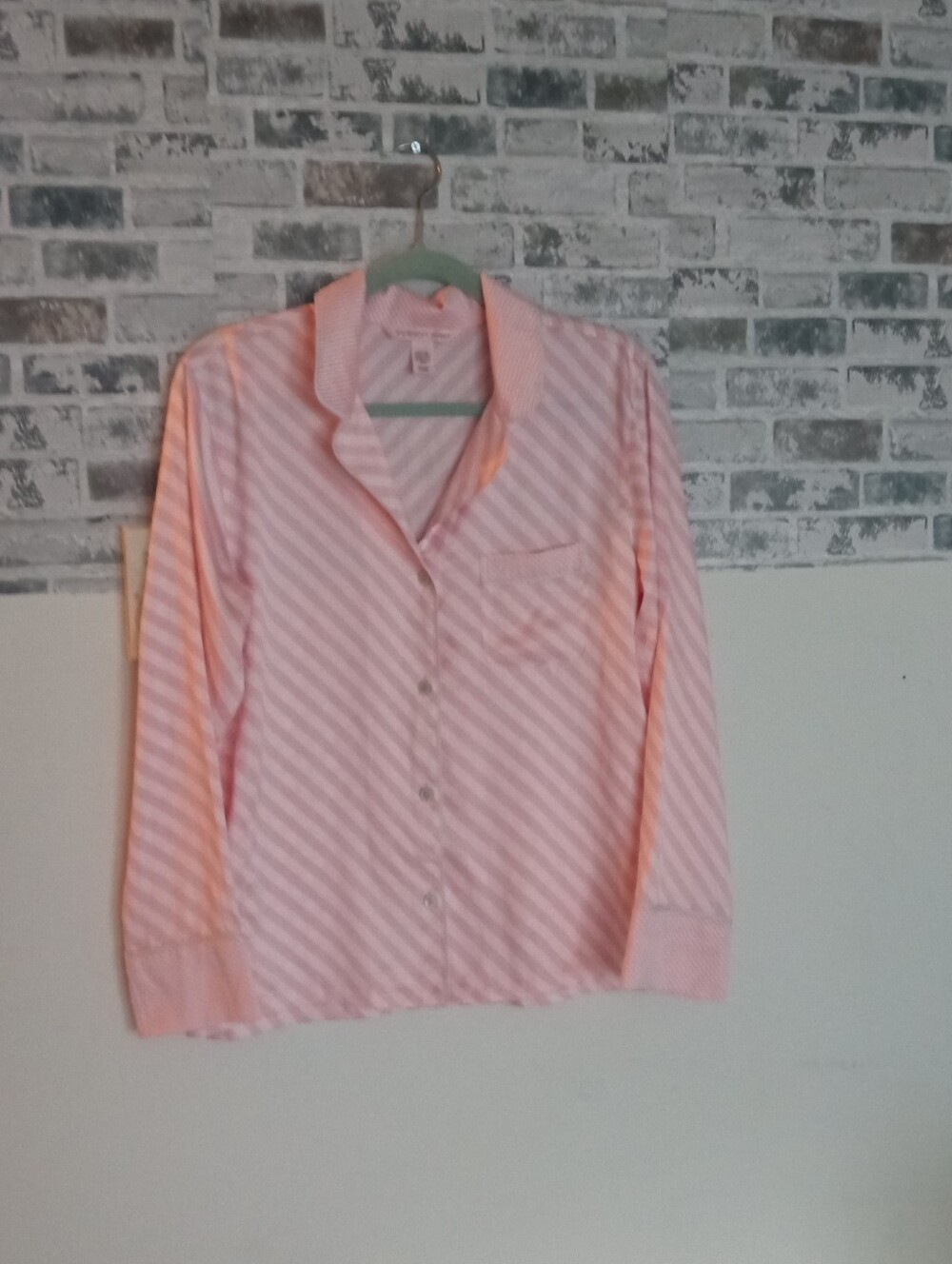 Victoria's Secret Pink and White Striped Pajama Top